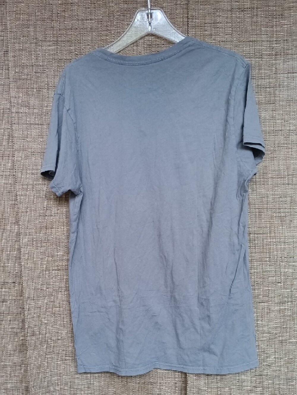 George Men's V-Neck Short Cotton Sleeve Tee - Gray - Picture 3 of 3